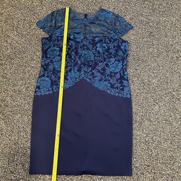 Tadashi Shoji Esen Floral Embroidered Lace Plus Size 3X Sheath Dress - Picture 9 of 13